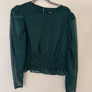 Elegant Green Blouse by Express